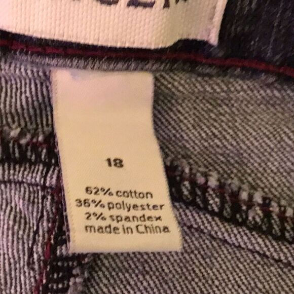 Venezia Womens SZ 18 Mid Rise Jeans Embroidered Stretch Gray‎ Casual Flare FLAWS - Picture 6 of 11